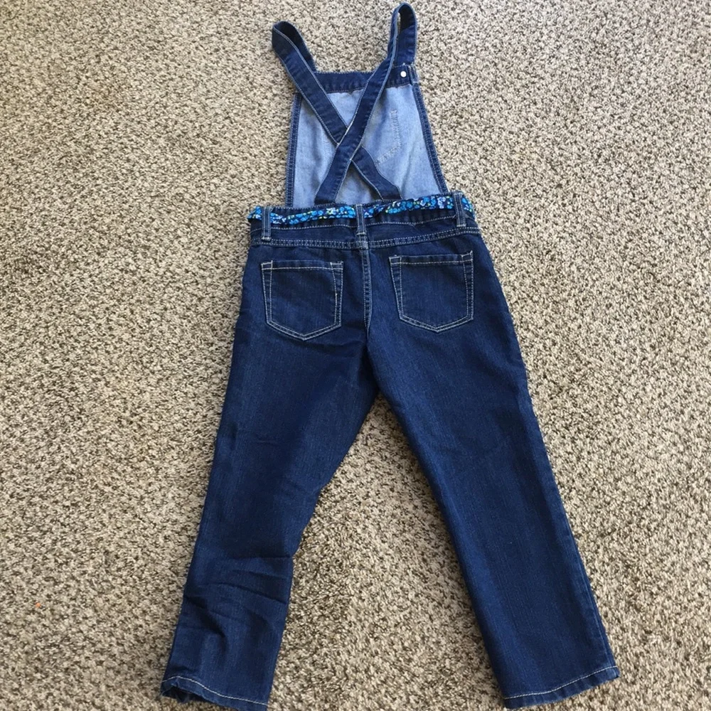TCP Denim overalls with floral belt /‎ 10